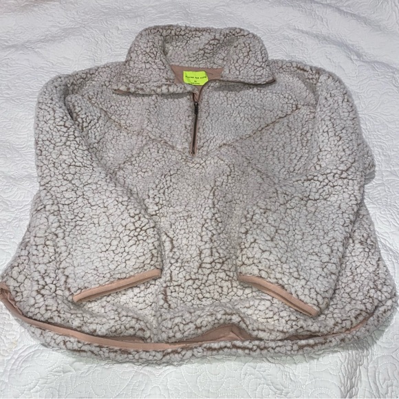 Playing for Keeps Pullover Sweater Sherpa Teddy Fleece - Picture 1 of 12